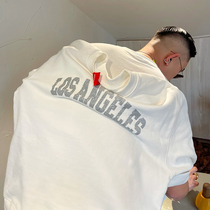 GAHKSTUDIO designer American classic retro shiny LOS ANGELES sweater