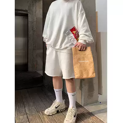 GAHKSTUDIO private clothing haute couture European and American style high street Kardashian with casual wash white shorts