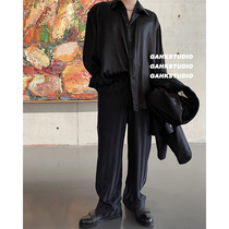GAHKSTUDIO spring and summer new Korean designer custom fabric dark male god senior boy pants