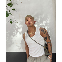 GAHKSTUDIO ABC men spring summer haute couture elastic comfort close-fitting vest 2 PCs