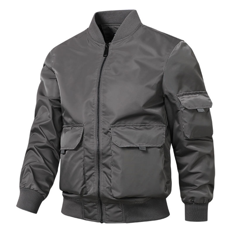 Spring, Autumn and Winter Pilot Nylon Jacket for Men, Windproof Motorcycle Baseball Jacket, Fleece-Lined Cotton Coat, Stylish Workwear Jacket, Trendy Spring, Autumn and Winter Pilot Nylon Jacket for Men, Windproof Motorcycle Baseball Jacket, Fleece-Lined Cotton Coat, Stylish Workwear Jacket, Trendy