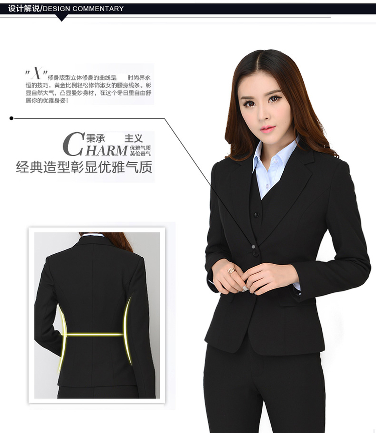 Cộng nhung dày hai khóa nhỏ phù hợp với áo khoác nữ ngắn tay dài OL phù hợp với áo khoác size lớn 2018 thu đông mới thời trang công sở nữ cao cấp