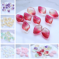 10 price glass lily flower mermaid Jee pan flower petal diy jewelry hairpin accessories ancient style handmade material