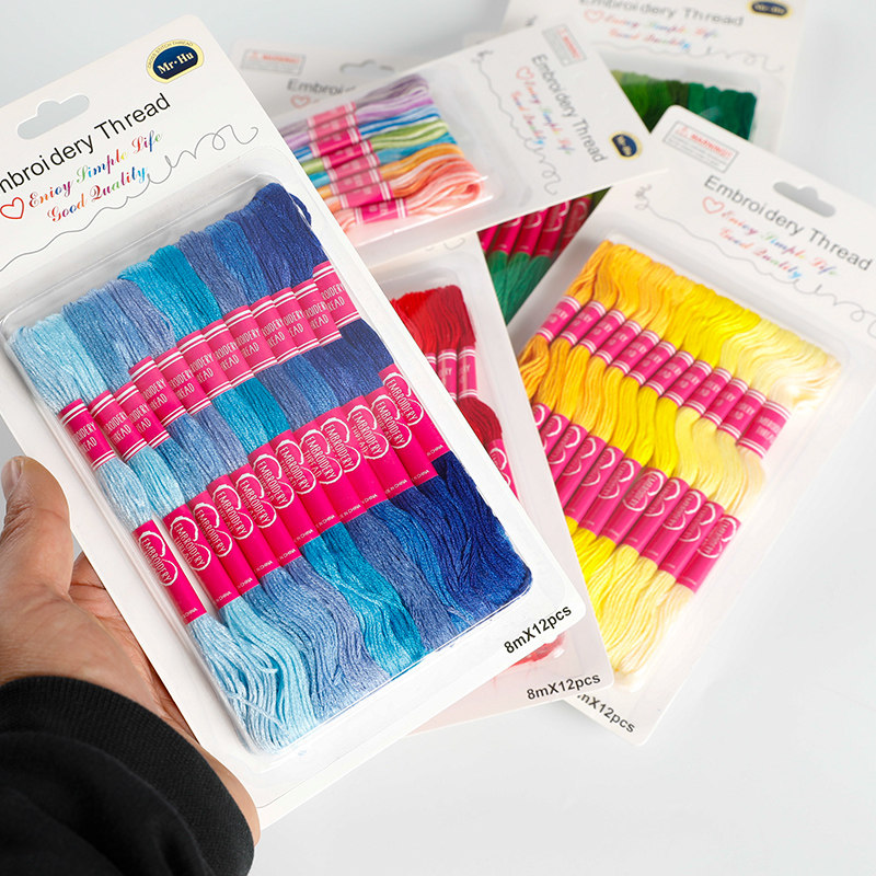 Suction Card Mounting Progressively Layer Cross Stitch Embroidery Thread Cotton Thread Handmade Diy Braided Rope Line Embroidered Line 25