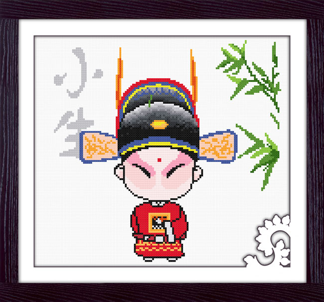 HD chính xác vải in chéo khâu số liệu mới mặt sơn Trung Quốc Peking Opera Blues Peking Opera nữ diễn viên bức tranh phong cách kim cương - Công cụ & phụ kiện Cross-stitch khung thêu gỗ