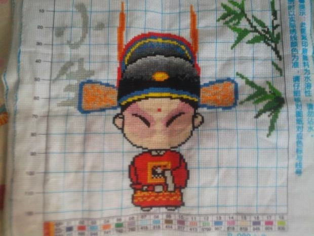 Genuine in nổi đặc biệt độ nét cao chính xác cross stitch nhân vật nữ diễn viên Peking Opera Blues Peking Opera mặt sơn không đính cườm - Công cụ & phụ kiện Cross-stitch