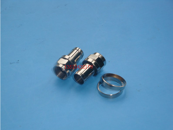 Pure copper F head male system Informing connection head 75-3 cable wire plug for dispenser amplifier