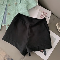 Classic dark chic hot pants 2021 Autumn New slim slim casual wide legs high waist elastic suit shorts women
