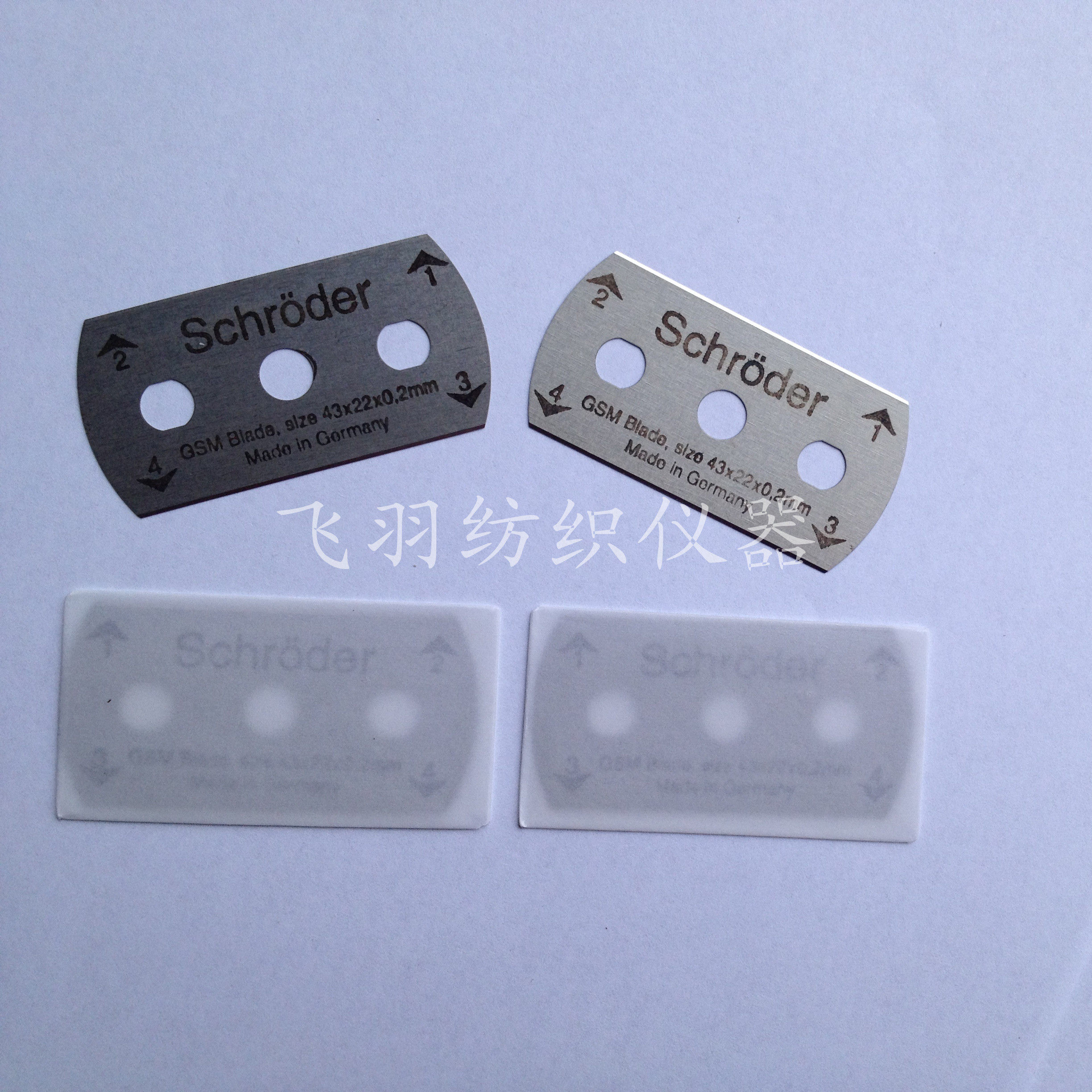 German Original Loaded Import Blade Schroder Sampler Blade Bifacial Blade Gram Reticle Disc Triple Hole Blade