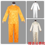 Mùa hè mới trung niên nam tay áo dài tay thêu rồng Tang phù hợp với trang phục giản dị Trung Quốc