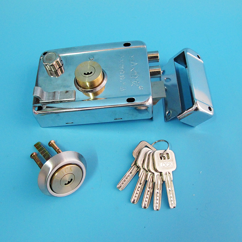 Lock indoor door copper core crescent key old-fashioned exterior anti-theft iron door lock dormitory door composite door popularity