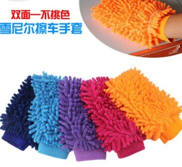 SnowNeil rubbed car gloves Double face coral bug Car wash glove Car wash tool with packing 38-2A008