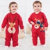 Mùa đông 2018 Giáng sinh quần áo trẻ em cộng với bộ jumpsuit nhung dài tay dày ấm áp cho bé đồ liền quần Áo liền quần