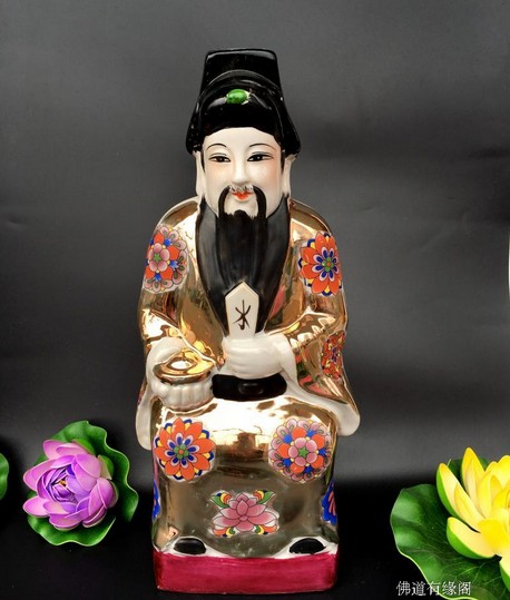 The Three Officials The Great Heaven Official Officials Guan Shui Guan Taoist Ceramics Crafts Religious Statues of the Three Officials Statues Statues of the Buddha Statues 14-inch