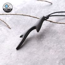 Mermaid Workshop Original all the way with you sandalwood Elk Antlers Pendant Necklace Pendant Fresh Art Sen Student Ornaments