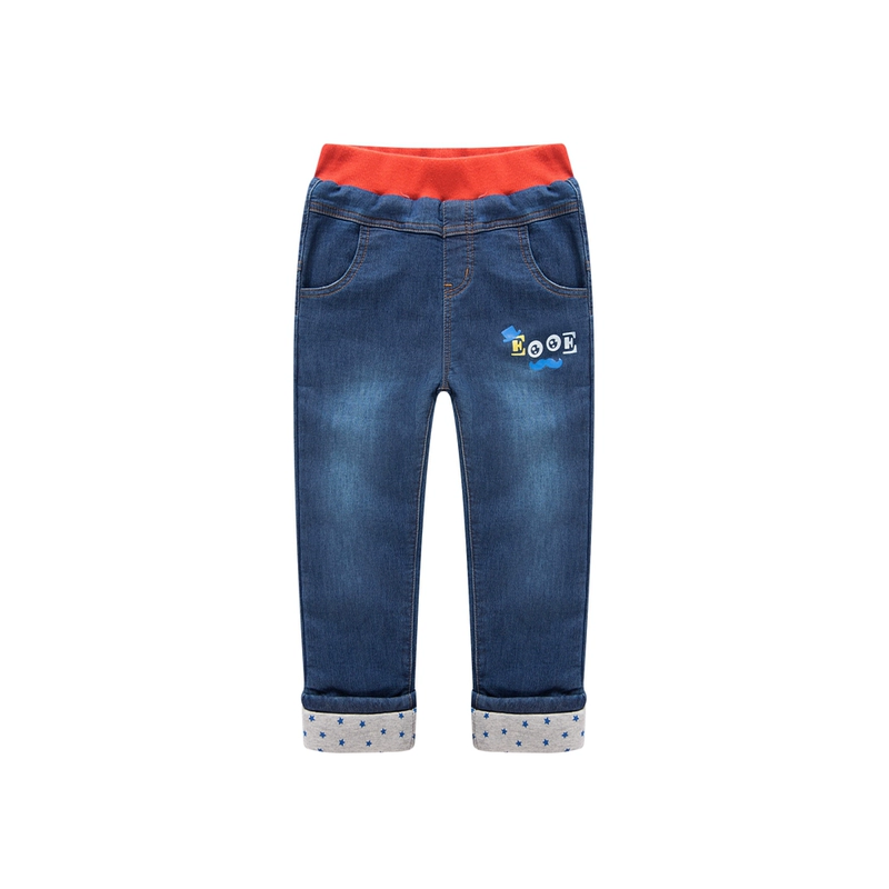 Cá rất nhỏ 2018 mới mùa đông 38734 bé trai denim mềm mại đan len cotton 100-140