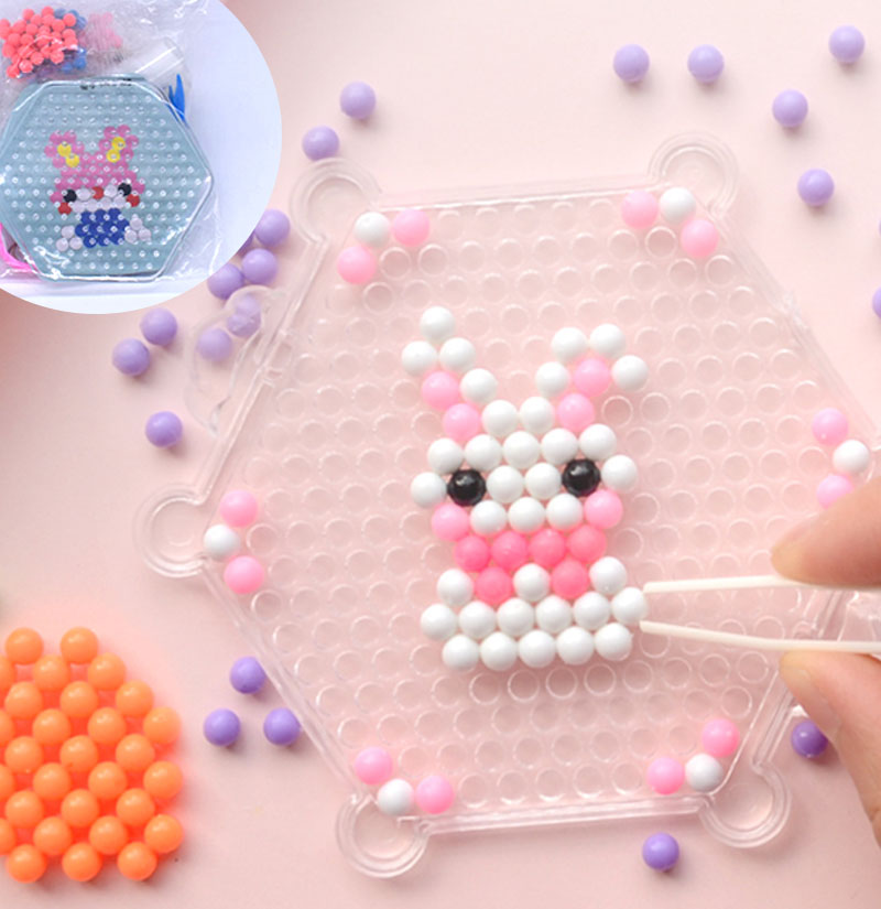 Magic Water Mist Magic Pearl Pizzle Bean Handmade Diy Set Puzzle Kindergarten Kindergarten Material