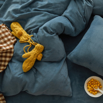 Versatile bi autumn and winter thickened insulation imported milk fleece duvet cover single double student quilt cover no static single item