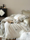Girlish | French lace four-piece set Australian cotton cotton bedding pure cotton embroidered sheets and quilt cover