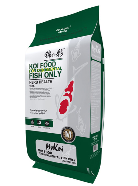 With ticket Singapore Qianlong Qianlong Jincai herbal fitness koi fish food 1KG