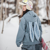 Swagli Ski Wear Womens Rabbit Ears Professional Waterproof Breathable Ski Wear Outdoor Warm Ski Pants