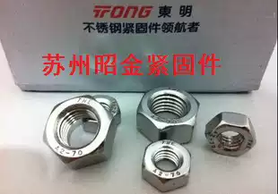 304 stainless steel hex nut stainless steel hex nuts M4 5 6 8 10 12 from 16 to 30 Dongming