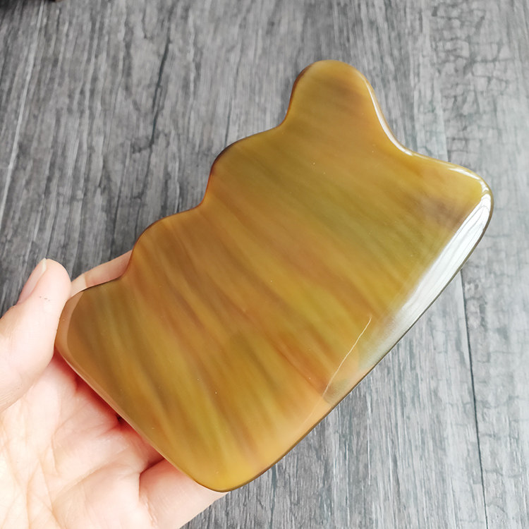 Seven Gg Horn Scraping Massage Board Old White Water Horn Texture Clear Face Eye Chest Massage Scraping