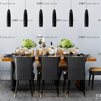 Bàn ăn và ghế gỗ nguyên khối kiểu Trung Quốc kết hợp ánh sáng hiện đại sang trọng Bàn hình chữ nhật Zen bàn ăn nhà hàng nội thất 346304 - Nội thất văn phòng bàn làm việc gỗ cao su