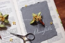 Leye Handmade Original New Edition Embroidery Fabric Osmanthus Brooch Ornaments Gift