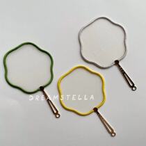 Leye handmade embroidered mini fan bookmark edging non-finished tassel gift box