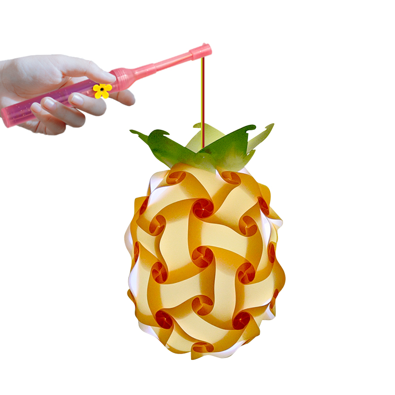 Lantern Festival children's lantern handmade diy material portable lantern Christmas decoration new led luminous art colorful lights