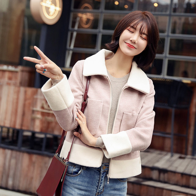 Women's short woolen coat 2020 spring and autumn new Korean version versatile small fragrant style autumn and winter tops for short people