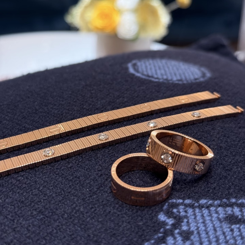 Cartier Love Unlimited Rose Gold White Gold Diamond Bracelet for Women B6094217 Cartier Love Unlimited Rose Gold White Gold Diamond Bracelet for Women B6094217