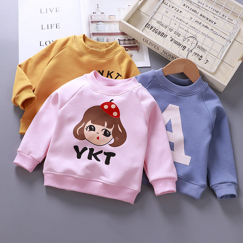 Children's clothing plus velvet clothing new children cotton T Winter Korean version of children's clothing hooded sweatshirt
