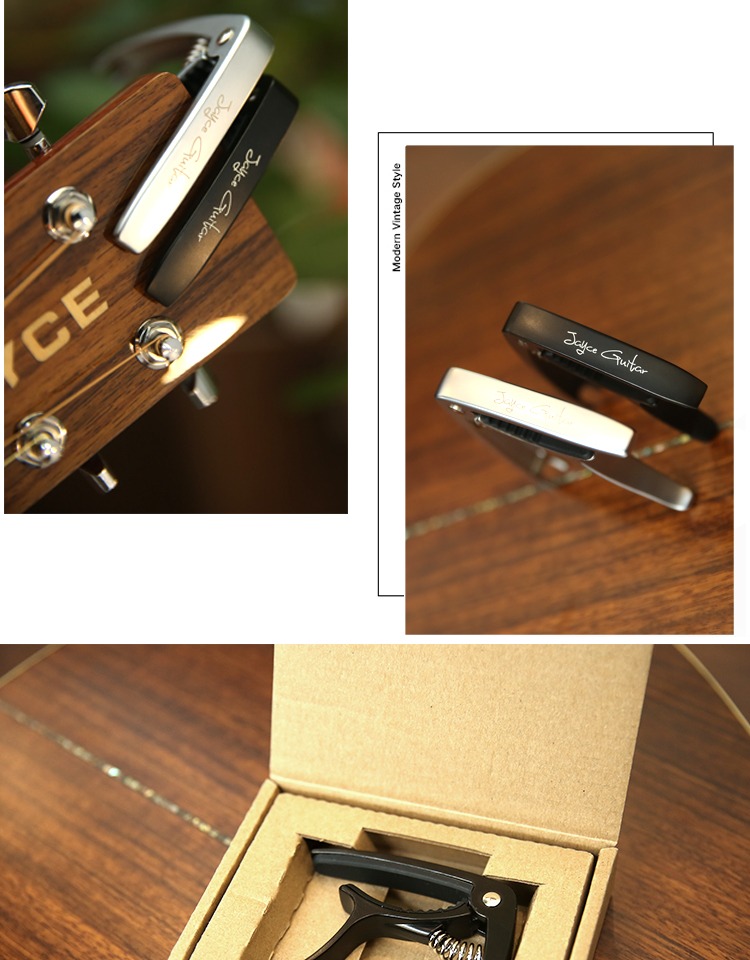 JAYCE Jess Capo Giọng nói thay đổi Guitar dân gian Capo Gỗ Guitar Capo Nhạc cụ Phụ kiện hộp đựng đàn guitar