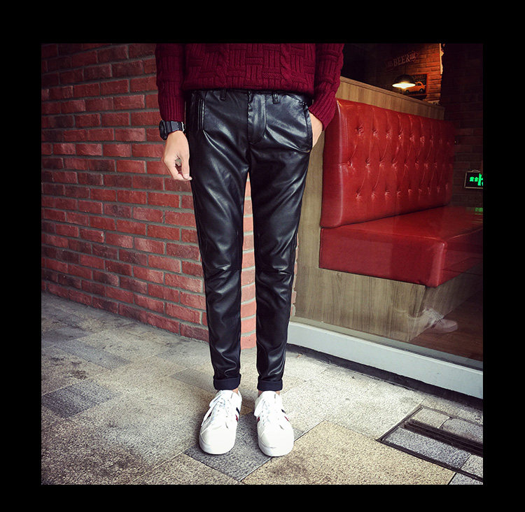 Pantalon cuir homme en vrac pour adolescent pour printemps - Ref 1494206 Image 14