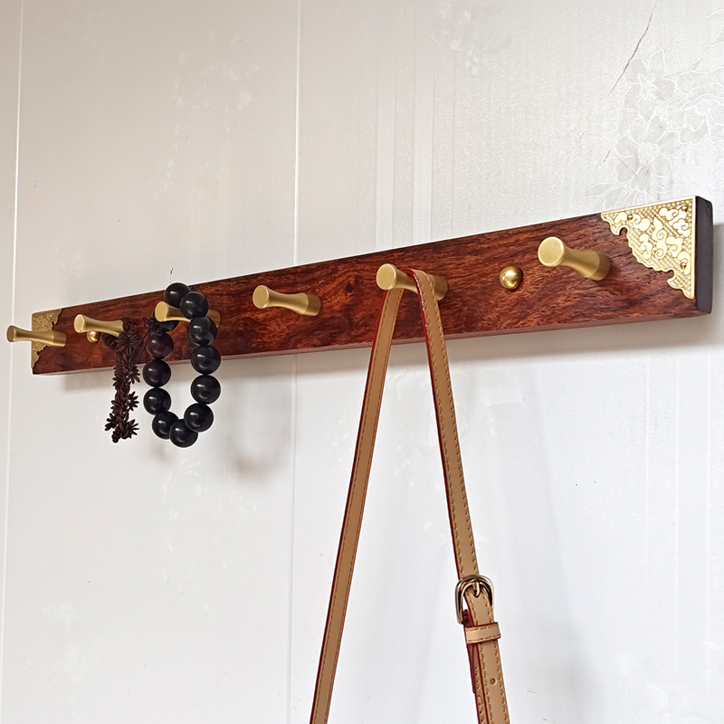 New Rosewood Coat Hook, Hedgehog Rosewood Adhesive Hook, Solid Wood Wall-Mounted Brass Long Row Hook, Coat and Hat Rack New Rosewood Coat Hook, Hedgehog Rosewood Adhesive Hook, Solid Wood Wall-Mounted Brass Long Row Hook, Coat and Hat Rack
