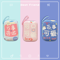 Creative lucky text charger storage bag headset data cable 2 5 inch mobile hard drive hard box female