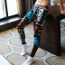 Quần dài nam Qiuku Quần cotton mỏng Quần ấm thời trang Hàn Quốc Doodle In Eo thấp Sexy Quần legging nam quần giữ nhiệt nam đá bóng Quần nóng lên