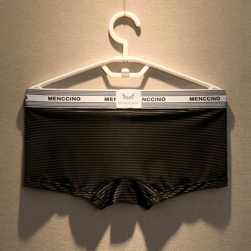 Quần lót nam lụa tơ tằm nam Mùa hè siêu mỏng mát mẻ Pinstriped Quần boxer nam đế thấp thoải mái quần lót nam cotton cao cấp