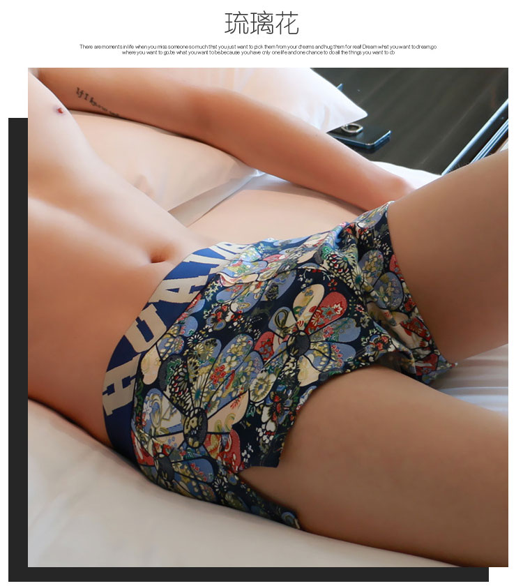 Quần nam cotton nhà giản dị thoải mái thoáng khí eo thấp quần boxer tóm tắt thanh niên quần short quan xi nam