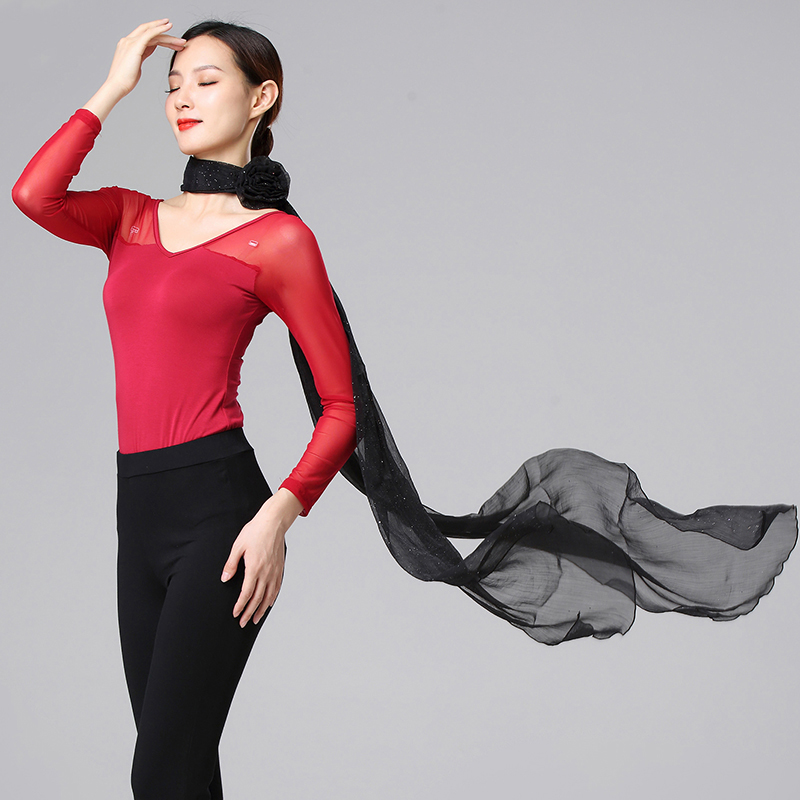 Body clothes silk scarves women new dance costumes accessories Gift instrument State training clothing emulated silk water yarn