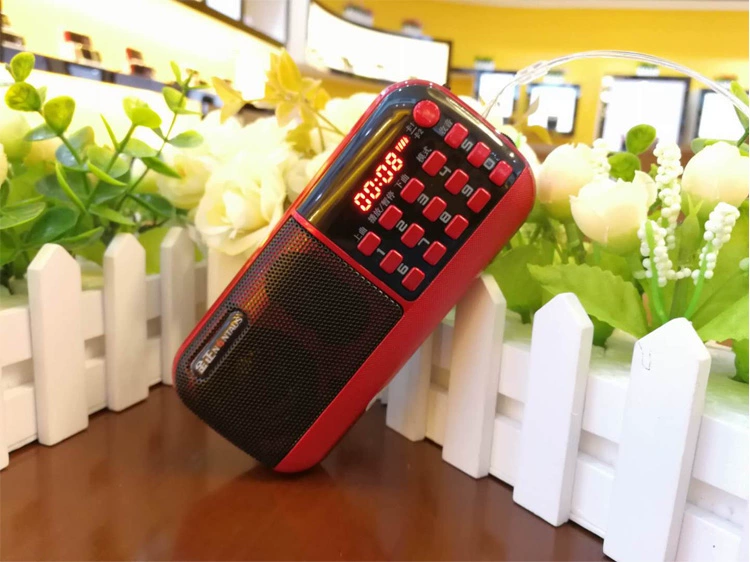 Kim Jung B858 loa di động loa kép thẻ ba đài phát thanh MP3 máy nghe nhạc già Walkman - Trình phát TV thông minh