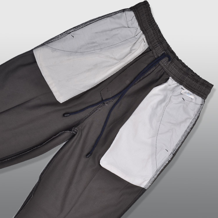 Quần dài vừa và già thường xuân và mùa thu eo cao ngồi xổm cotton thun thun thun bố cộng với quần lửng nam size lớn  quần áo nam