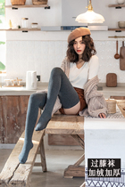 Autumn and winter plus velvet padded stockings children Korean black long cotton socks Japanese students lengthy non-slip socks