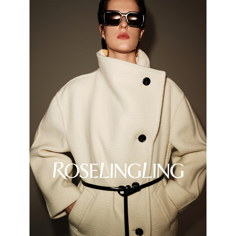 Roselingling Limited Edition Italian High-End Cashmere Virgin Wool Cashmere Collector's Squid Coat