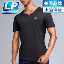 LP professional sports high breathable short sleeve technology men badminton long distance running cross-country slim top with reflective ULM2301O