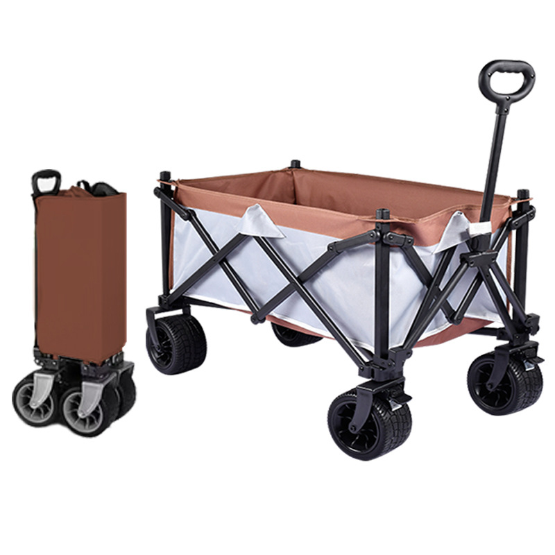Campaign trolley outdoor camping camping can fold small trailer pull rod cart picnic hand pull the table board