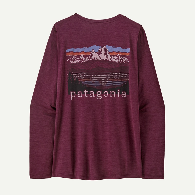 Patagonia Overseas Direct Mail Capilene Cool Daily Women's Long Sleeve with Back Reflection Design