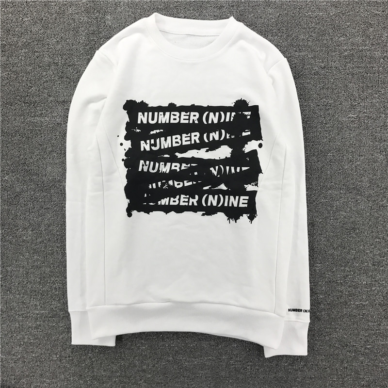 Fanzi Shangpin, thủy triều, loạt sang trọng, in thủ công, vải terry, áo len cổ tròn, mẫu đôi áo unisex form rộng